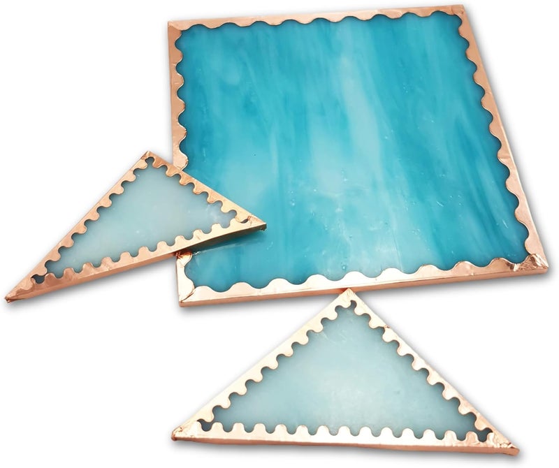 ARTIMUSES Black Backed 7/32 Inch Scalloped Copper Foil Tape for Stained Glass, DIY Handicrafts, Crafting - Image 5